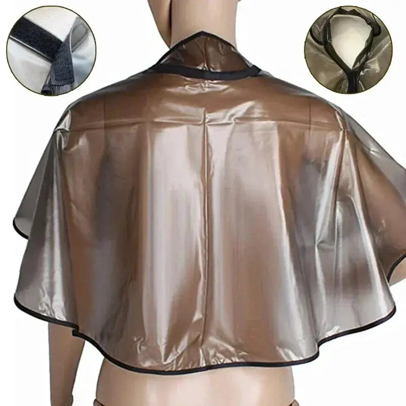 Waterproof Hair Cutting Cape For Barbers And Salons PVC Dye Shield Hairdressing Gown