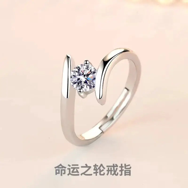 925 Sterling Silver Ring For Women Zircon Jewelry Luxury High Quality Gift For Wedding Party