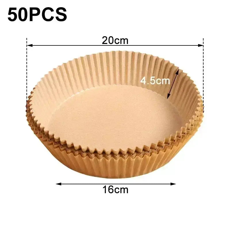 Disposable Air Fryer Parchment Paper Liners For Square And Round Pans Nonstick Oil Absorbing Mat Kitchen Oven