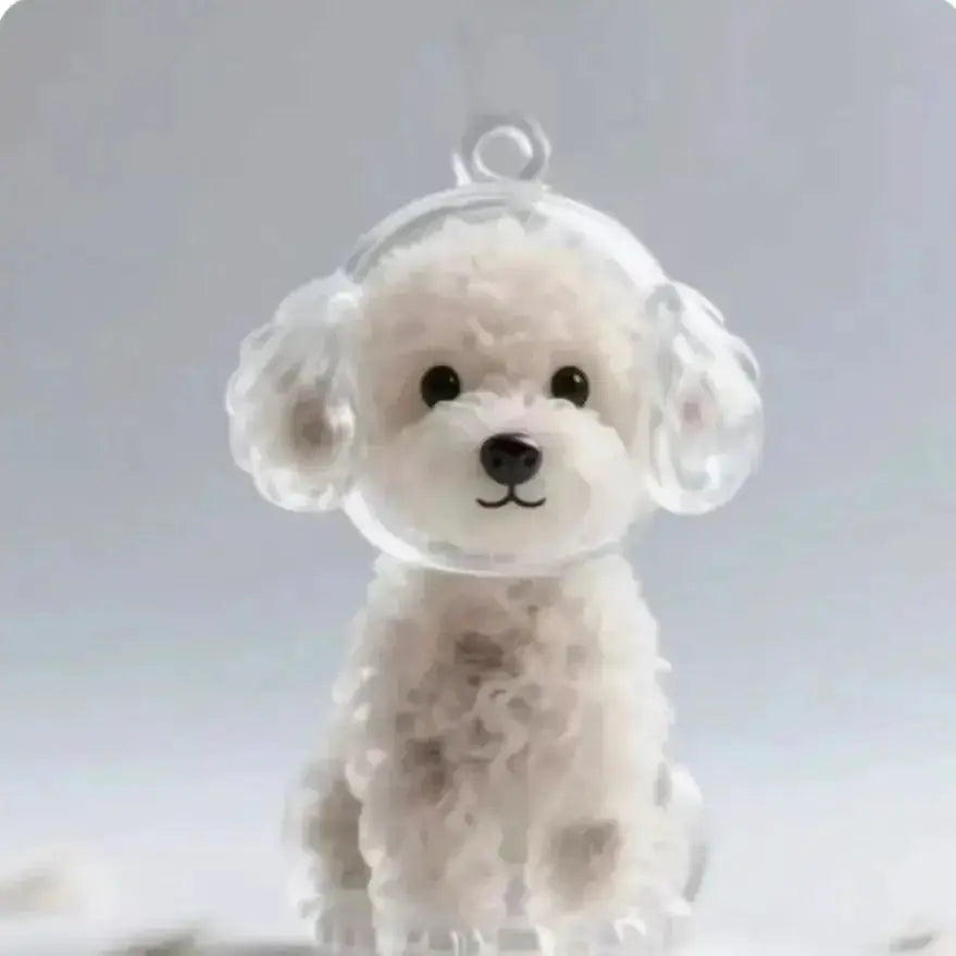 Clear Cat And Dog Hair Capsule Keychain Memorial Pendant For Pet Keepsake Do It Yourself Jewelry