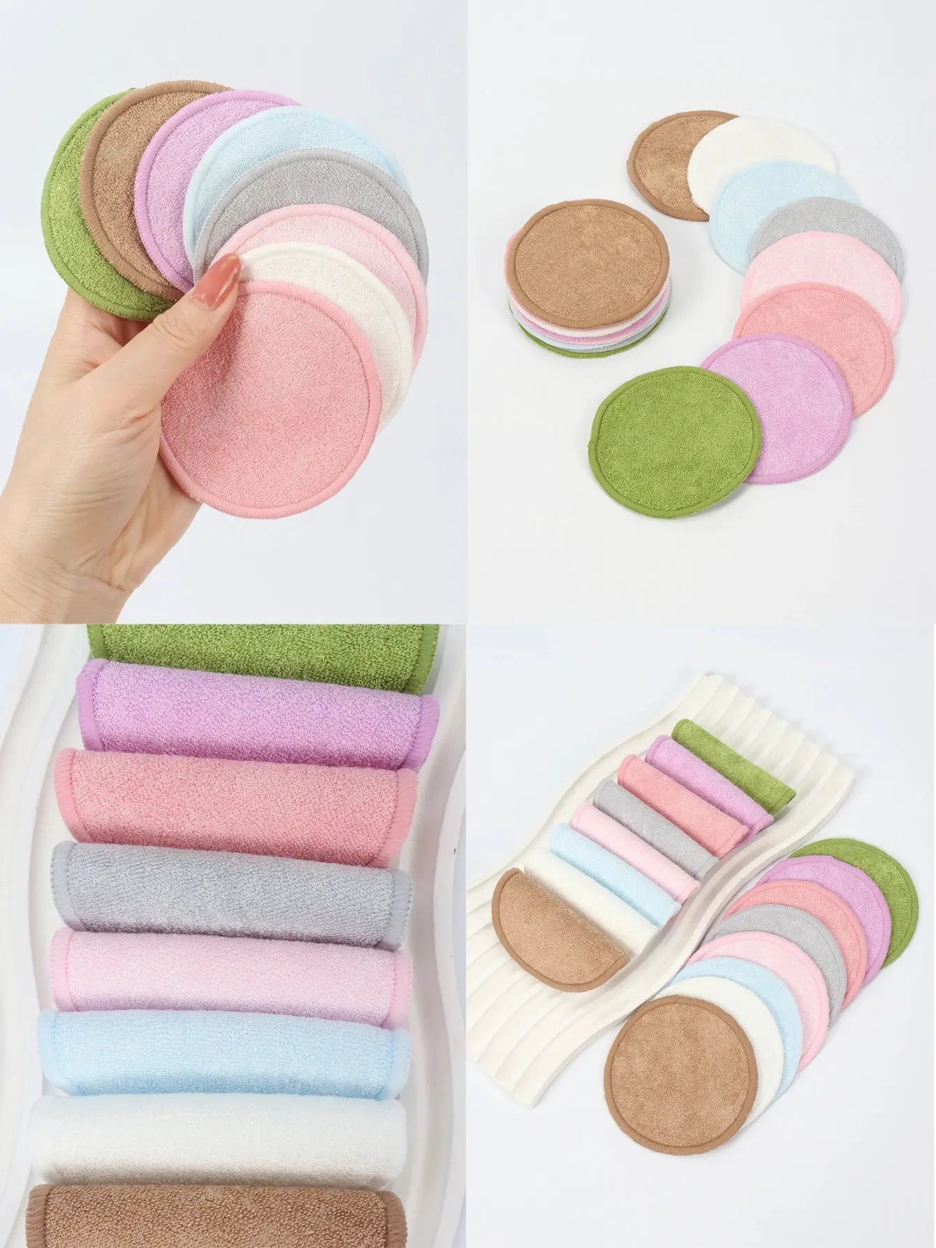 PureGlow Reusable Makeup Remover Pads Soft Polyurethane Washable Face Cleansing Sponges Skin Safe Pack Of 5 10 20
