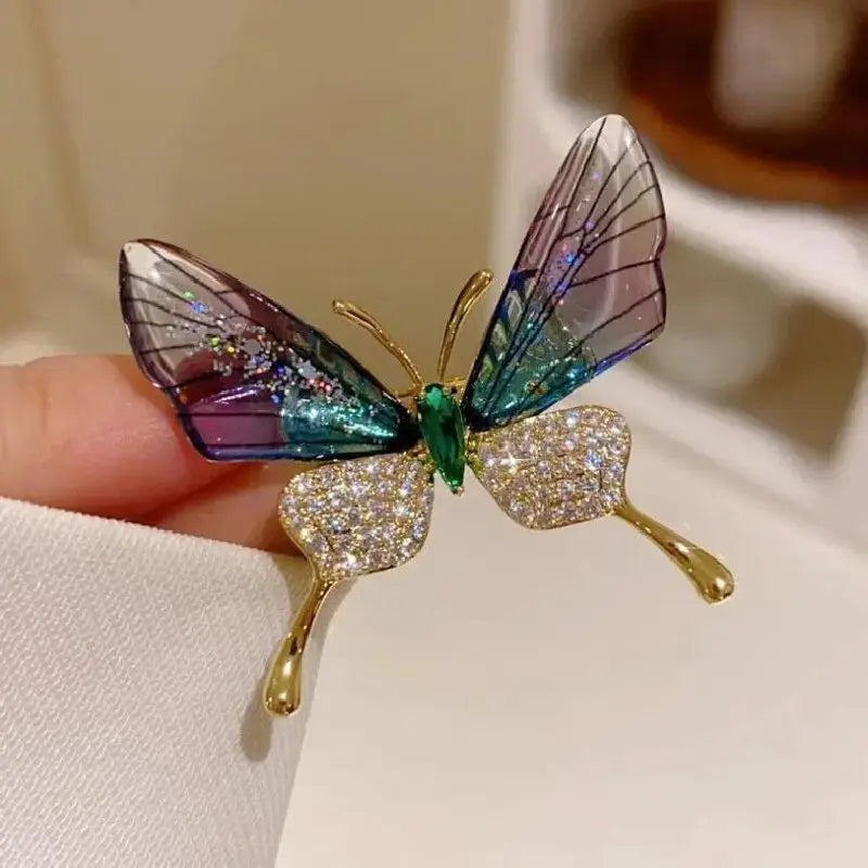 Butterfly Brooch for Women Sparkling Forest Inspired Design Daily Wear Jewelry Accessory