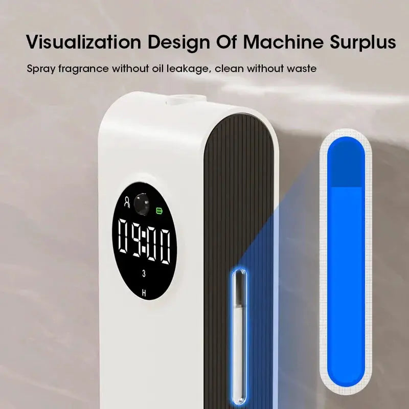 Automatic Sensor Aromatherapy Machine Wall Mounted Diffuser USB Rechargeable Deodorizer Clock Function Home Fragrance