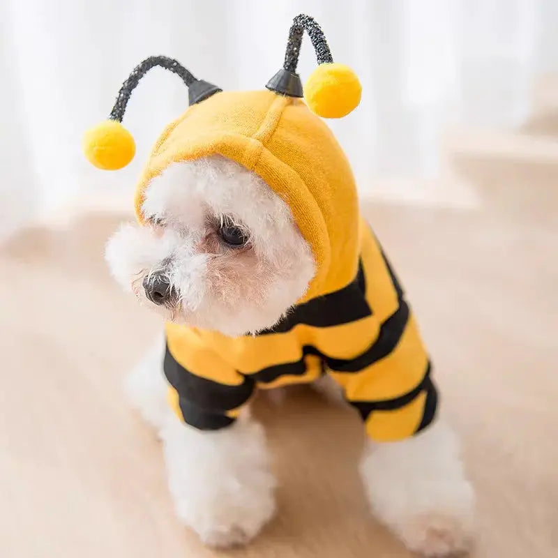 Bee Pet Puppy Coat And Cat Cosplay Outfit For Small To Medium Dogs And Cats Halloween Holiday Hoodie Costume