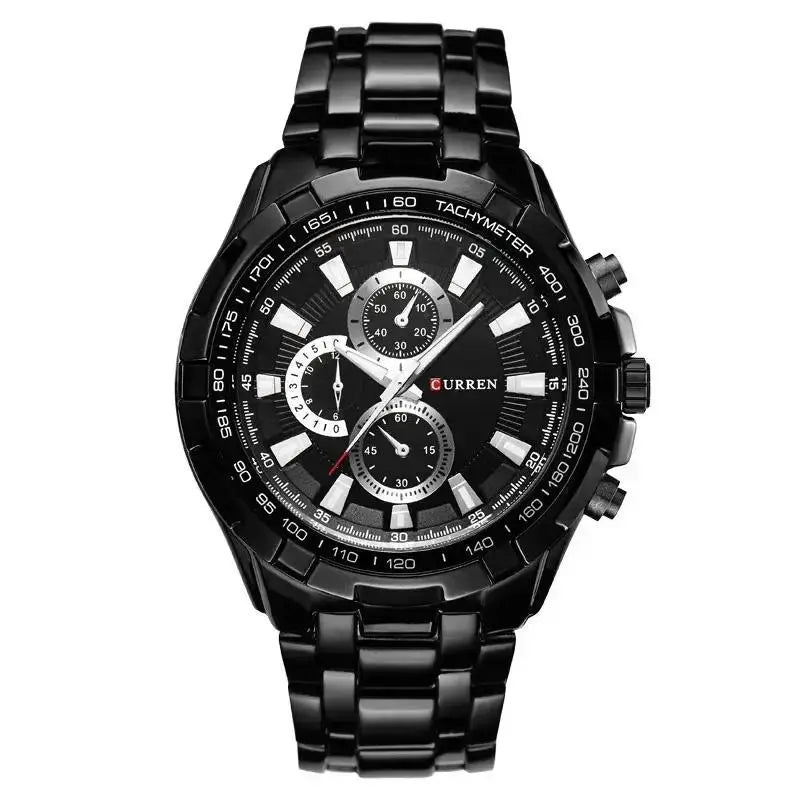 Curren 8023 Quartz Men Watch Water Resistant 3 Bar Stainless Steel Sports Military Wristwatch For Business