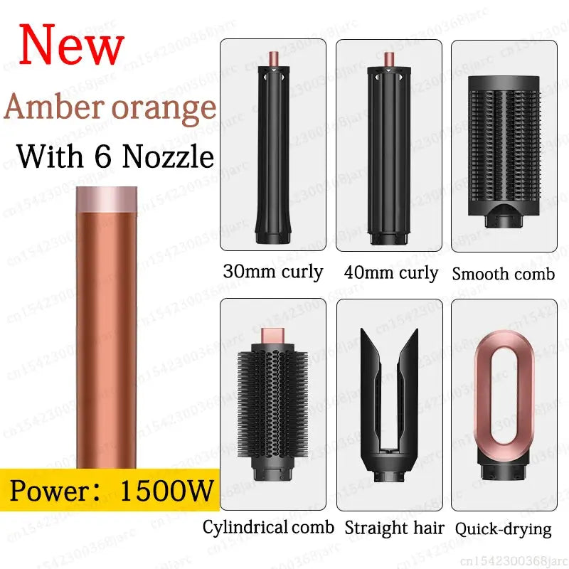 SenCiciMen X9 Multi Hair Styler amber-orange 1500W with 6 nozzle attachments