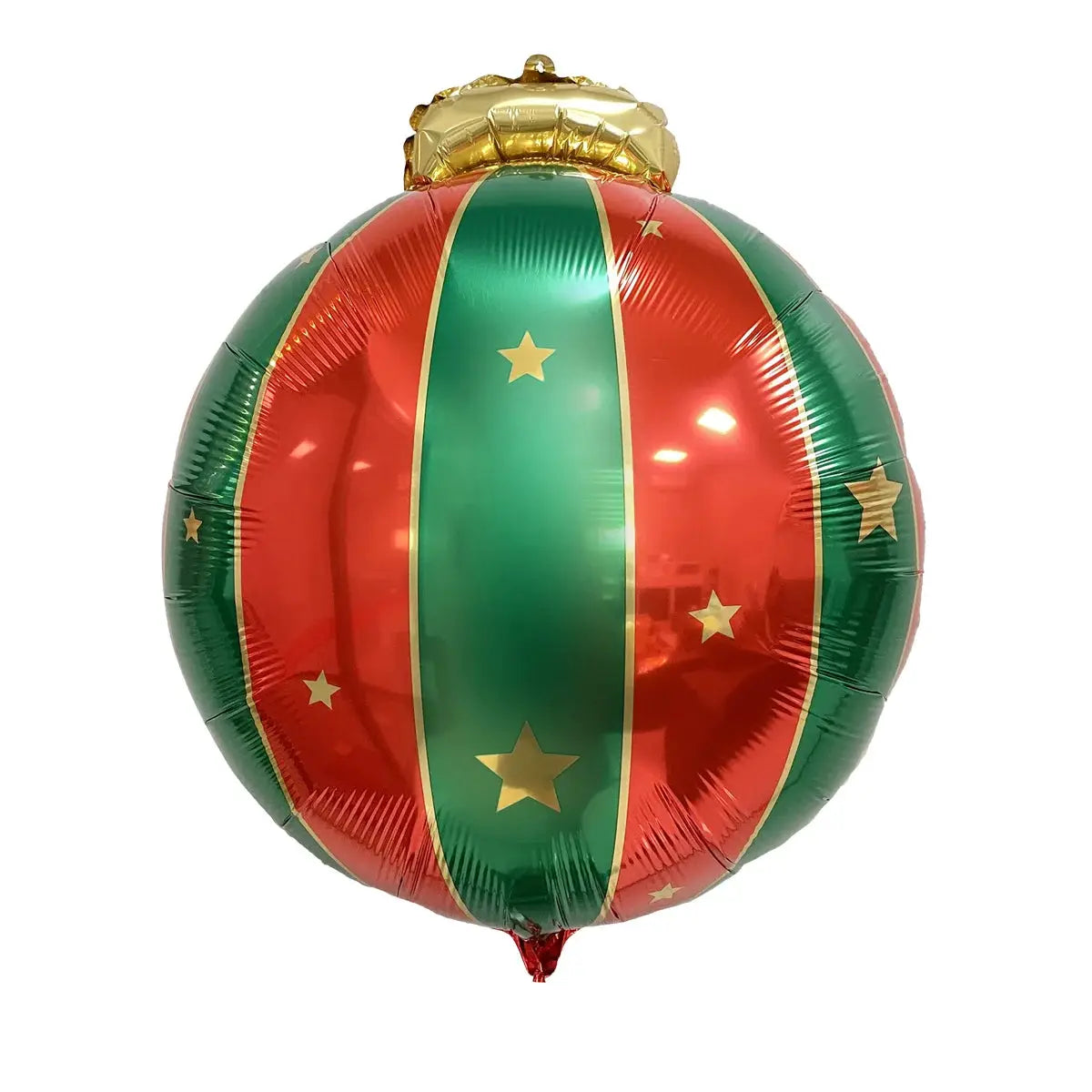 Red And Green Christmas Ball Foil Balloons 2 Pack Party Decorations For Home And Store