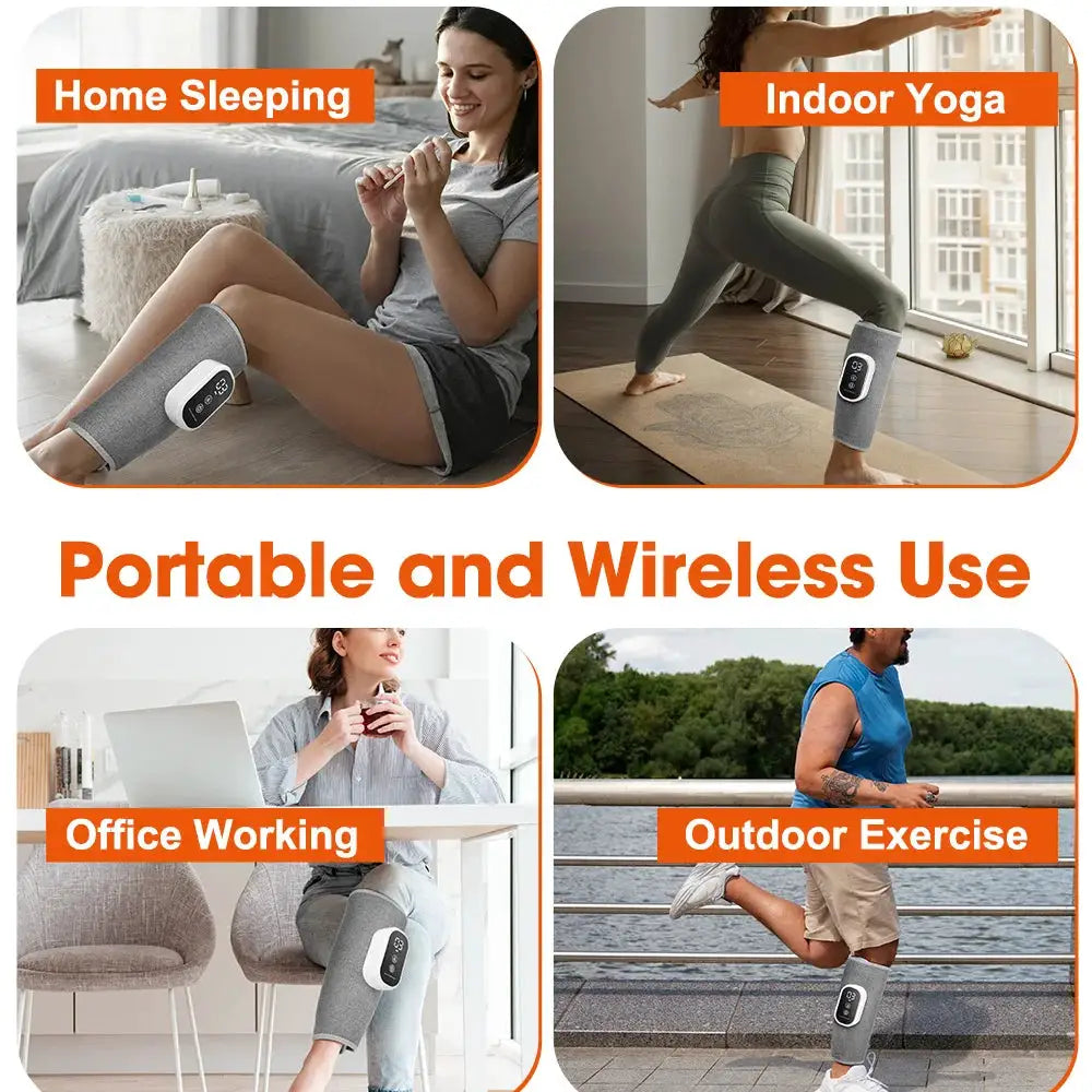 Simples Market Electric 360° Air Pressure Calf Massager, gray wireless calf/leg massage with 3 modes and airbag