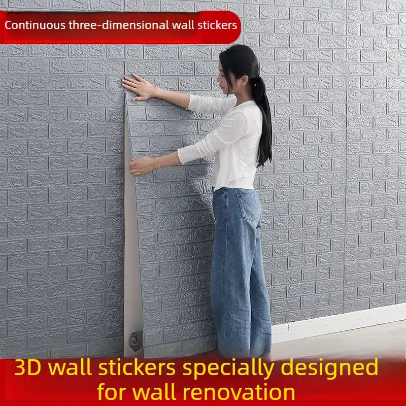 3D Self Adhesive Brick Wallpaper 70cm 1m 5m 10m Waterproof XPE Foam Wall Sticker Living Room Bedroom Children Decor