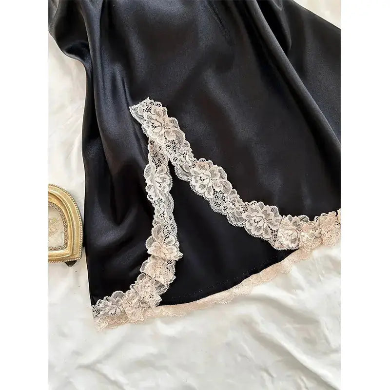 VelvetMoon Off Shoulder Ultra Short Nightgown See Through Lingerie Sleep Dress For Summer Comfort