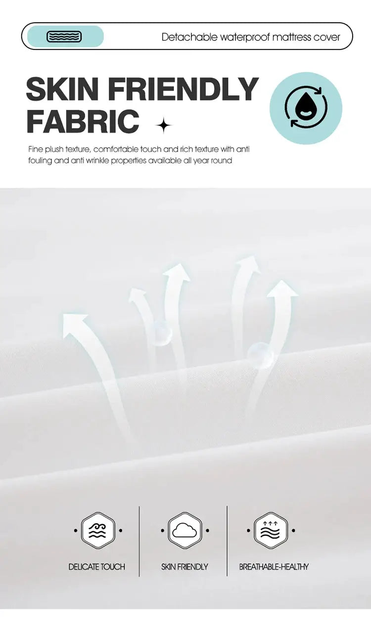 Waterproof mattress protector with zipper, soft, breathable, antibacterial and anti-mite; Simples Market queen/king size