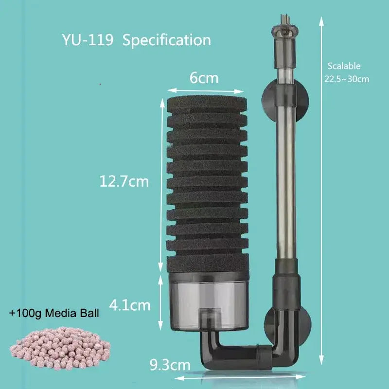 Biochemical Sponge Filter For Aquarium Bio Filter Quiet Operation Improves Water Quality And Oxygen Solubility