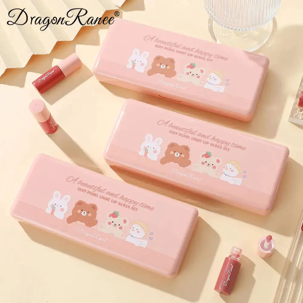 LuxeLips Set Of 10 Shimmer Lip Glosses Moisturizing Formula Non Sticky Long Lasting Pearlescent Shine
