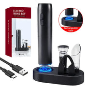 Electric Wine Bottle Opener Automatic Corkscrew Rechargeable With Charging Base For Red Wine Kitchen Accessories