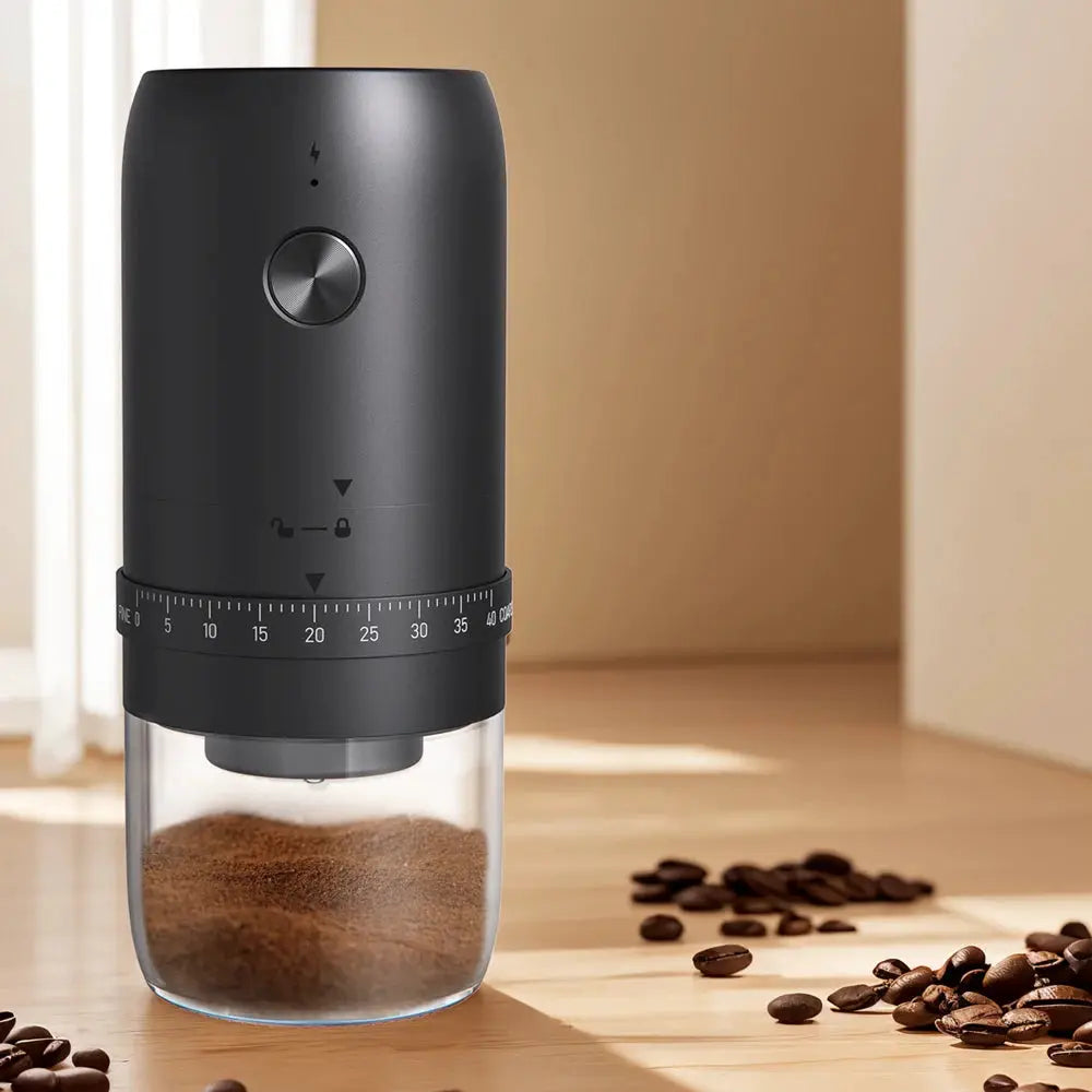 New Portable USB Electric Coffee Bean Grinder With 40 Grinding Settings Adjustable Mini Rechargeable Coffee Grinder