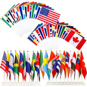Flags of 32 Countries Mini Hand Held Set for International Sports