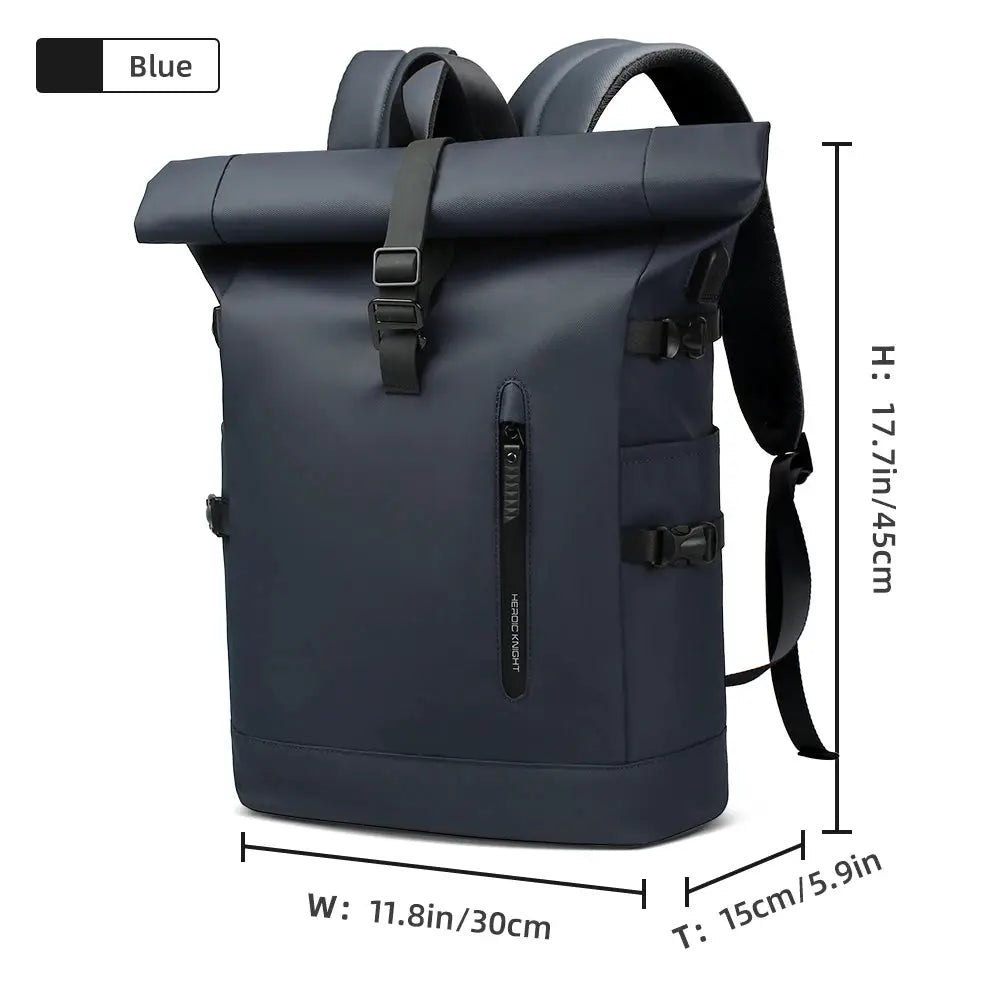 HK Large 15.6in Laptop Backpack by Simples Market, blue anti-theft travel backpack with USB port