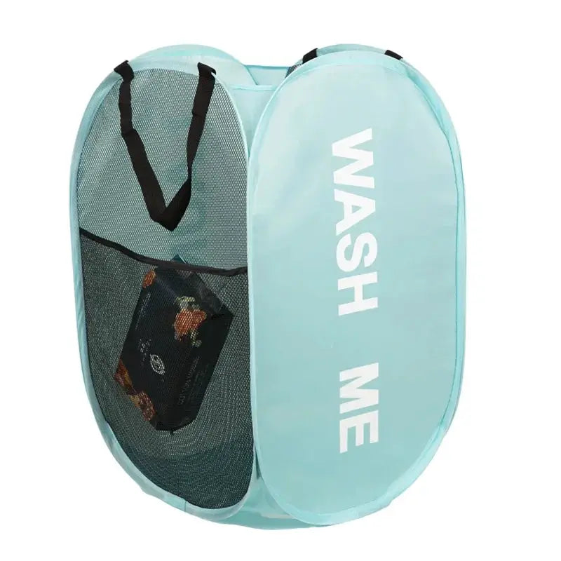 Portable Mesh Pop Up Laundry Hamper Wide Opening Breathable Dorm Room