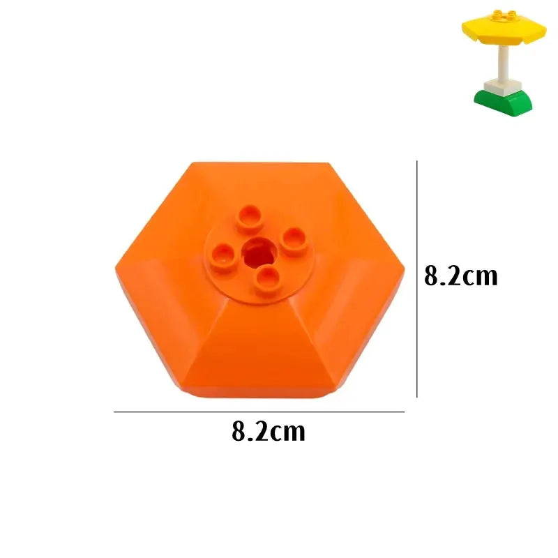 Big Building Blocks Duplo Compatible Large Brick Ferris Wheel Seesaw Slide Swing Educational Toy For Kids