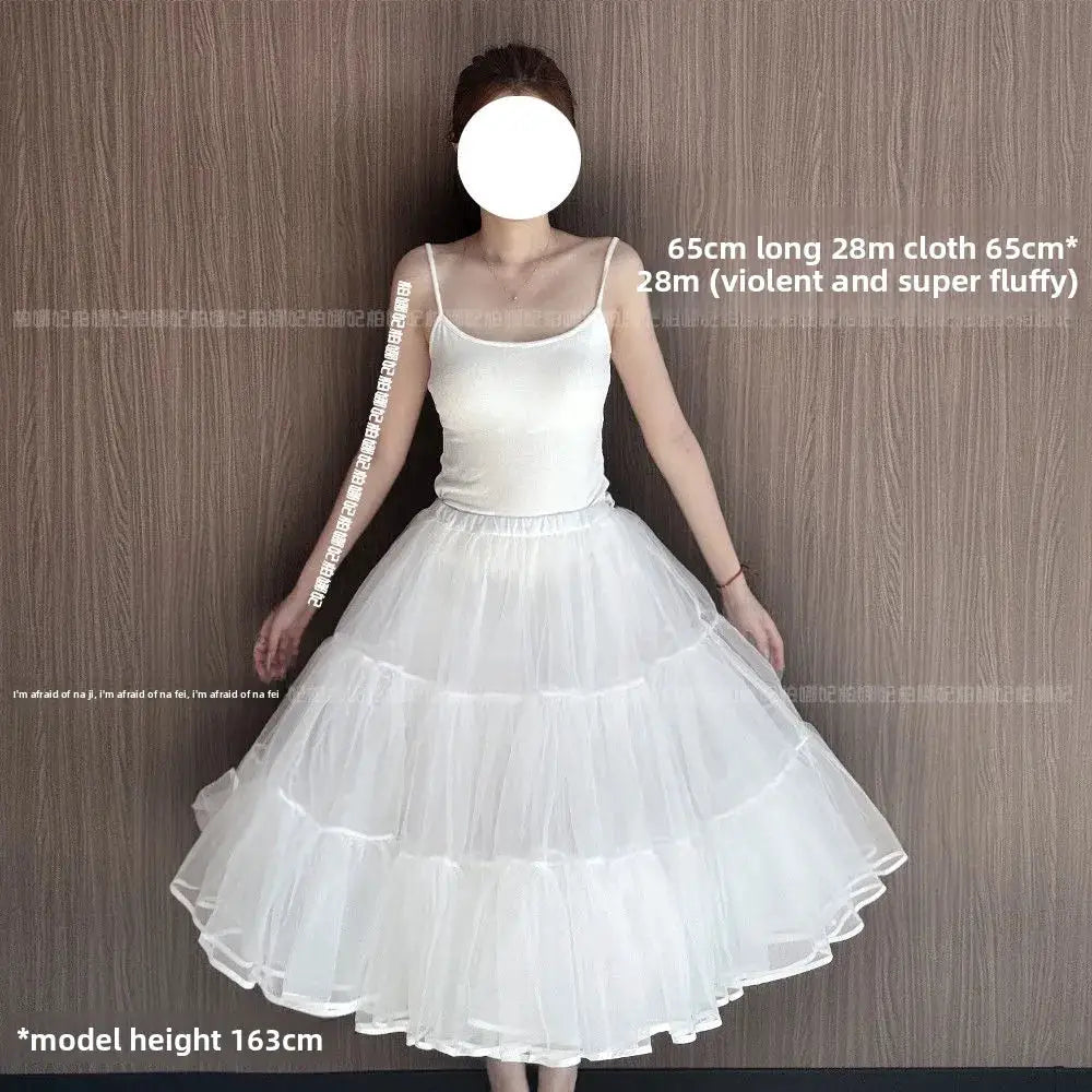 Simples Market 35cm Lolita petticoat underskirt, white fluffy tulle crinoline