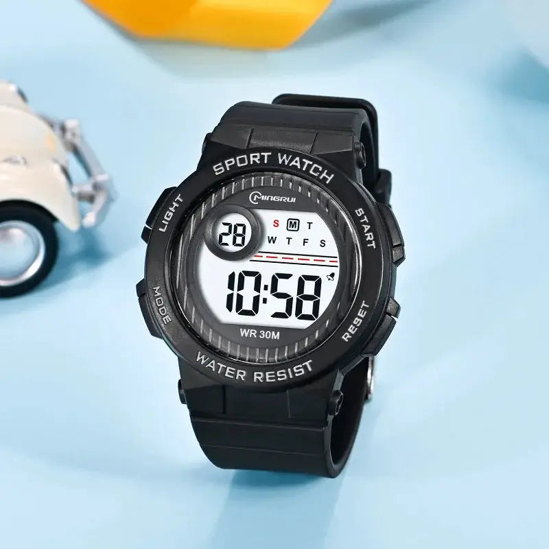 OHSEN Kids Sport Watch Pink 30M Waterproof Digital Wristwatch With Stopwatch And Durable Silicone Band