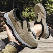 TrailStride Mens Non Slip Casual Sports Shoes with Breathable Hemp Upper and Wear Resistant Outdoor Walking Shoes