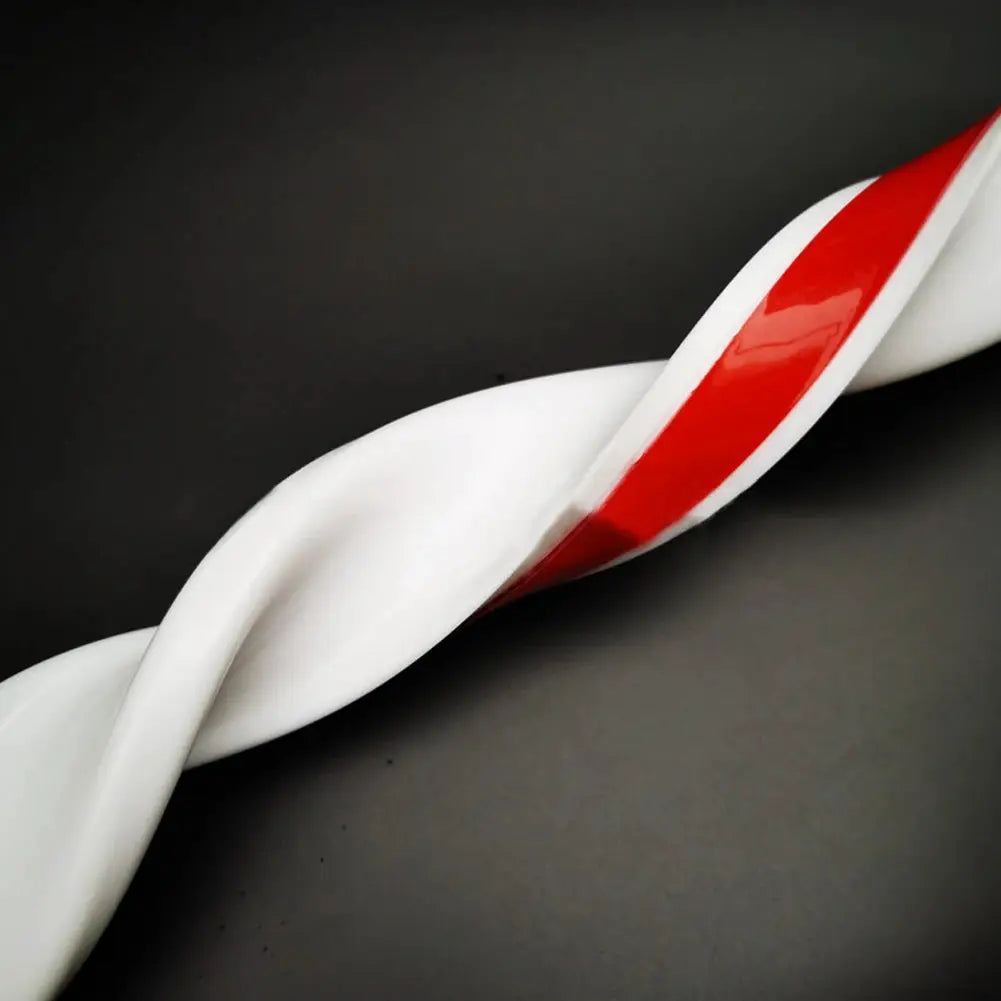 Simples Market silicone shower dam strip, white with red stripe, 1–3m length for bathroom wet/dry barrier.