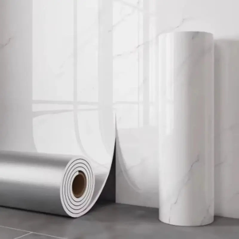1 roll Simples Market marble self-adhesive wallpaper; thick foam tile, gray marble pattern, waterproof wall cover.