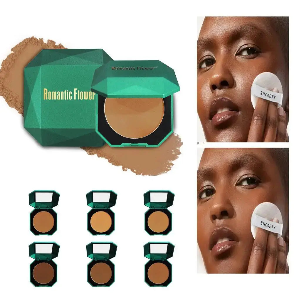 Brand New 4 Colors Dark Skin Pressed Powder Matte Long Lasting Waterproof Makeup Formula