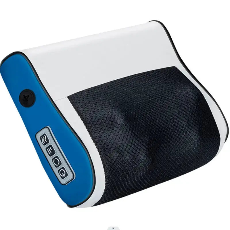 Simples Market neck and shoulder massager in blue and white with mesh pad and control panel