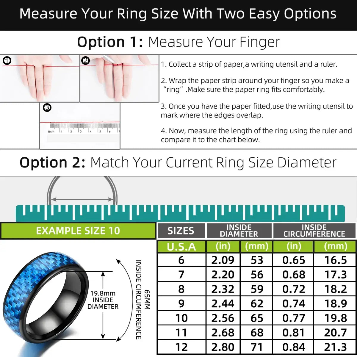 Inlay Blue Or Black Carbon Fiber 7mm Ceramic Finger Ring For Men And Women Gen2 Rewritable 13 56 MHz UID 1K S50 Smart Ring