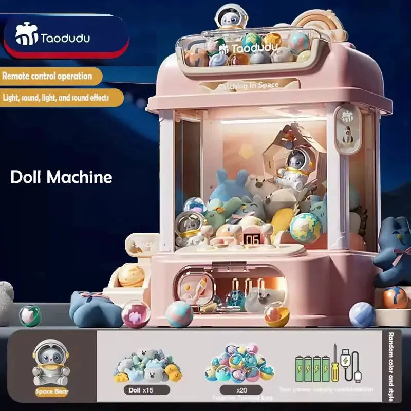 Big Size DIY Doll Machine Coin Operated Mini Claw Crane Game For Kids And Adults Home Arcade Gift