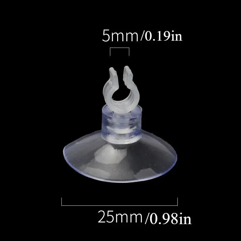 Rubber Aquarium Suction Cup Holders For Air Hoses And Oxygen Tubes 5 Or 10 Pack Durable PVC