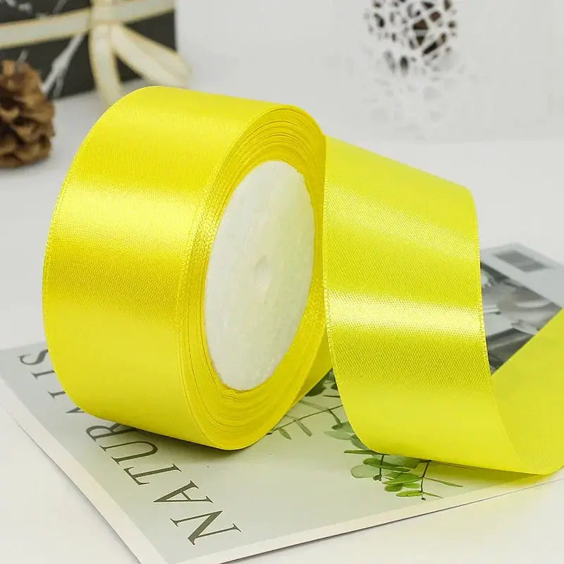 22 Meters Satin Ribbon Assorted Colors 6mm Wide 100 Percent Polyester Gift Wrap Craft Bow