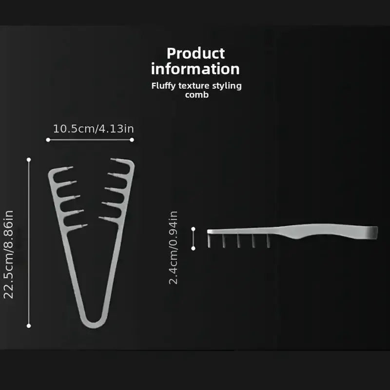 Volumizing Wide Tooth Hair Styling Comb Textured Styling Comb Korean Style Seam Covering Bangs For Men