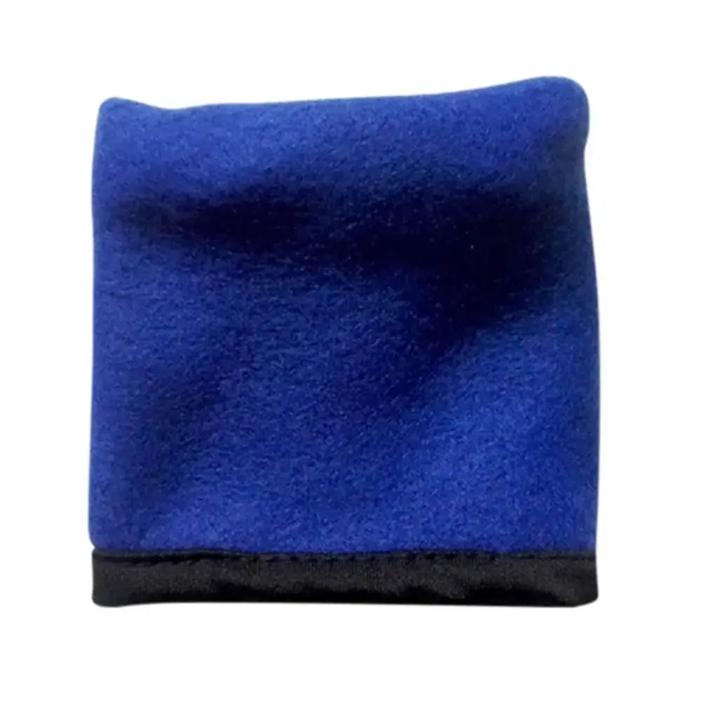 Blue cotton mini wrist wallet band with zipper for keys and coins