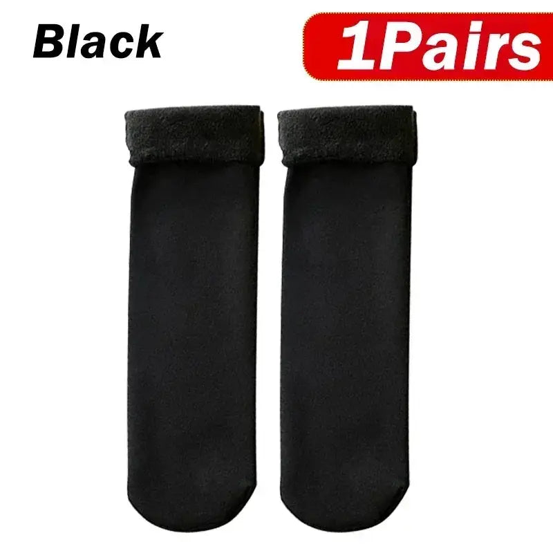 CozyNest Women Winter Thickened Short Socks Velvet Nylon Thermal Breathable Indoor Outdoor Cozy Warmth All Day Comfort