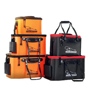 AquaEdge Portable Collapsible Fishing Bag Live Fish Box Water Container And Tackle Organizer For Camping