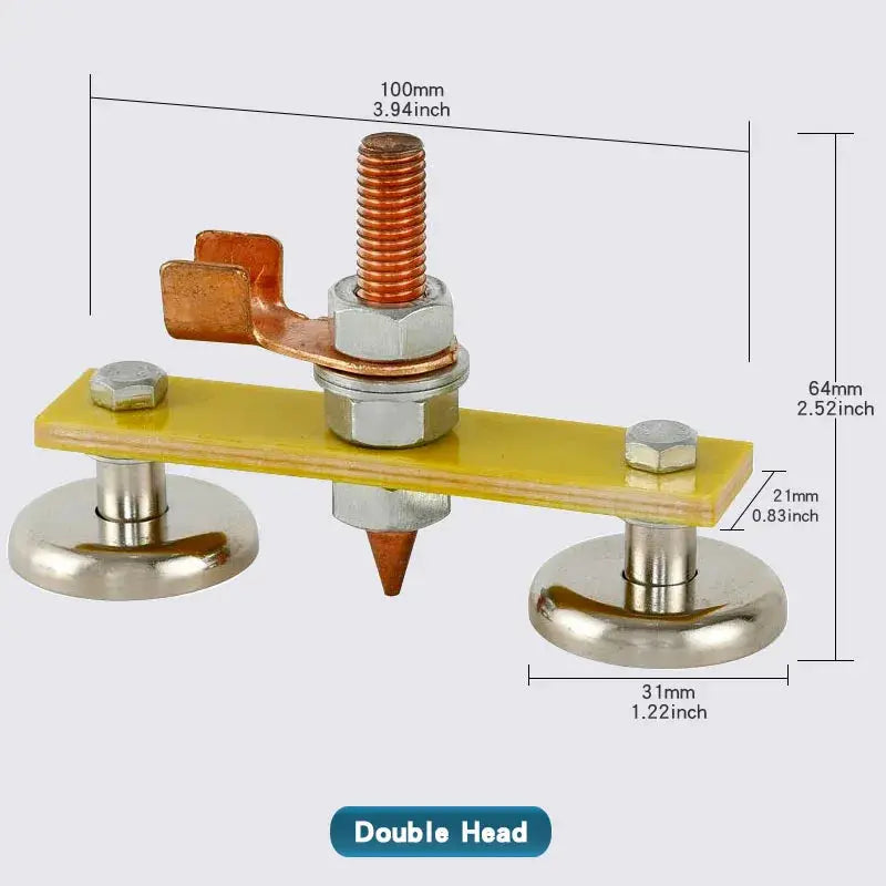 1 Pc Welding Magnet Head Magnetic Ground Clamp Holder For Welder Sheet Metal Repair And Ground Wire Fixture