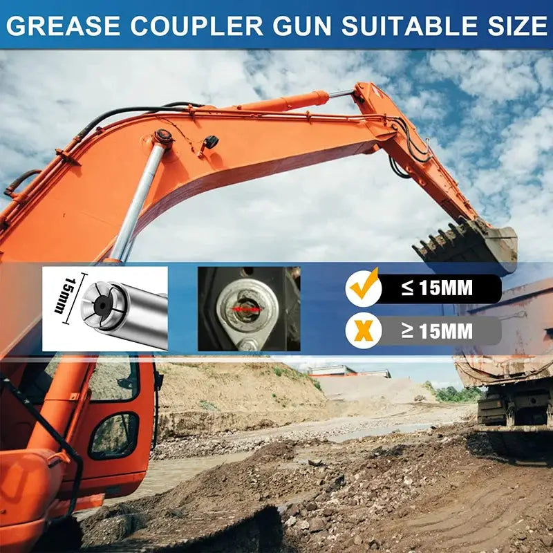 Grease gun coupler by Simples Market, 10000 PSI quick-release nozzle for oil lubrication in cars and machinery
