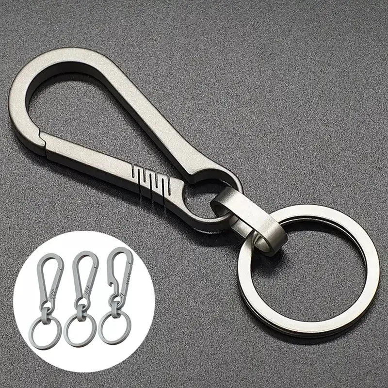 Titanium Alloy Keychain Buckle Bottle Opener Car Accessory Outdoor Tool Lightweight Durable Waist Chain Ring
