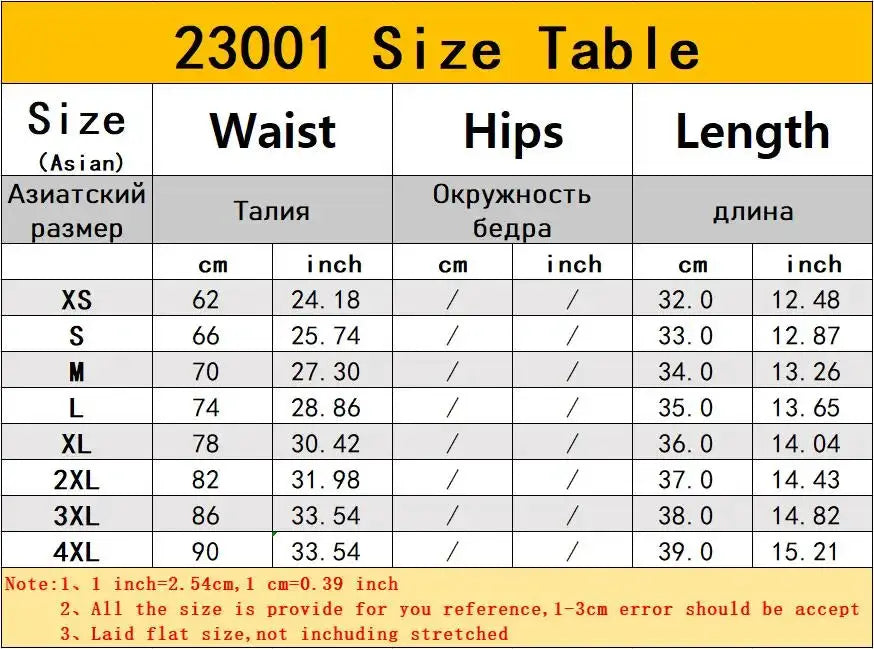 Simples Market Gothic Skater Punk Vintage High-Waist Skirt size chart showing waist and length measurements XS–4XL