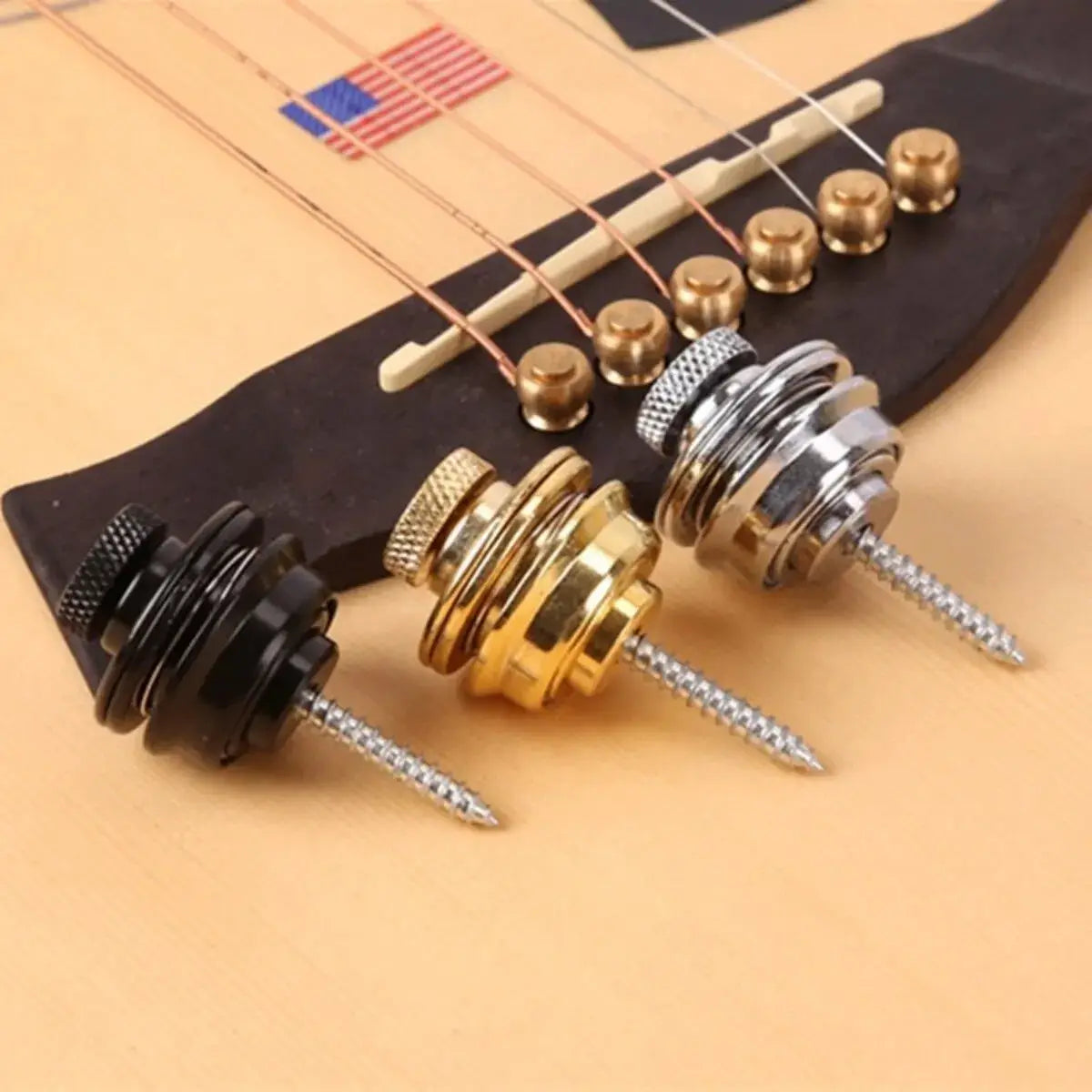 Miwayer Heavy Duty Metal Guitar Strap Lock 1 Pack Security Straplock For Electric Acoustic Bass Ukulele