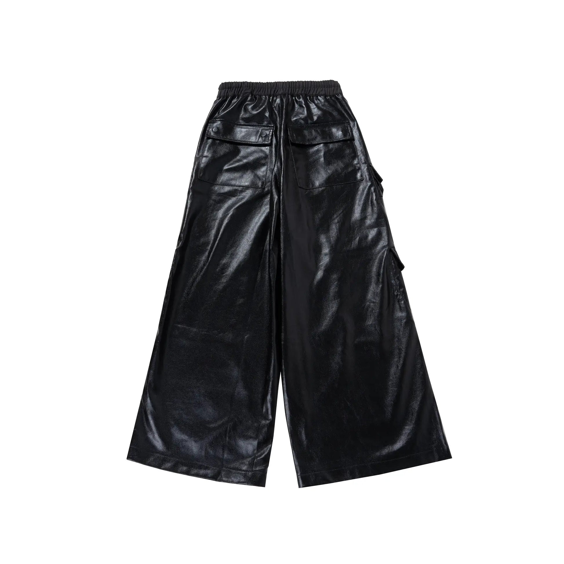 Simples Market Owen Seak men's cargo pants in black XL with elastic waistband and cargo pockets.