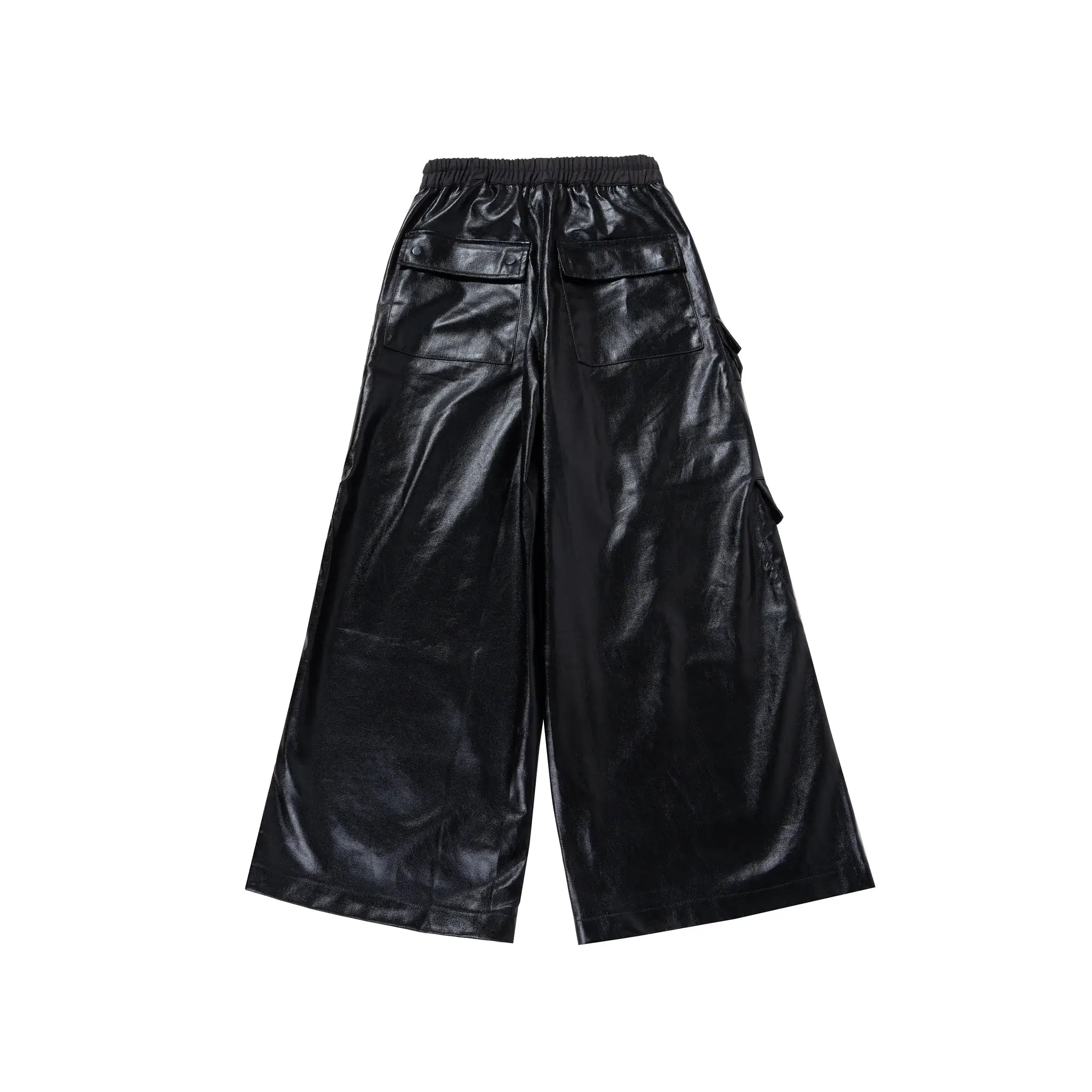 Simples Market Owen Seak men's cargo pants in black XL with elastic waistband and cargo pockets.