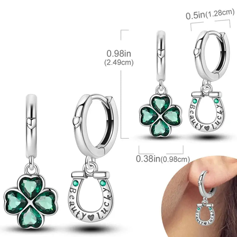 925 Sterling Silver Hoop Earrings Hypoallergenic Zirconia Hoops For Women Girls High Quality Fashion Jewelry