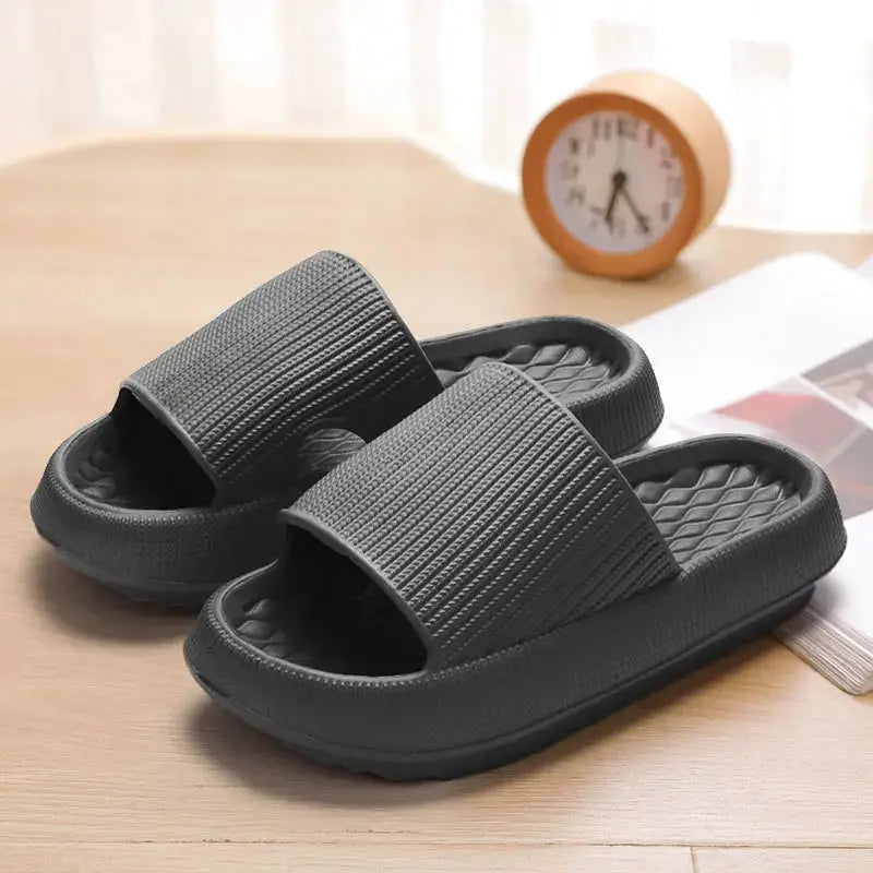 CloudWalk Women Thick Platform Cloud Slippers With EVA Sole And Pillow Cushioned Comfort Non Slip For Summer Beach Home