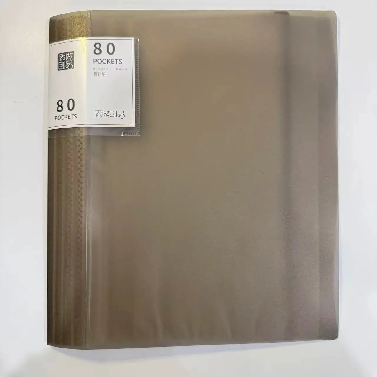 Data Book A4 transparent insert folder by Simples Market with 80 pockets; multi-layer storage.