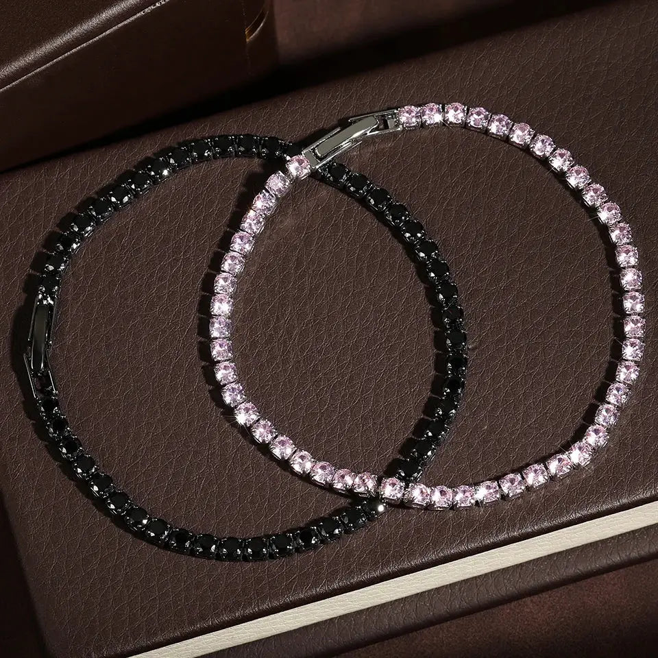 Elegant Zirconia Tennis Bracelet For Women With Crystal Charm Designer Thin Chain For Wedding Jewelry