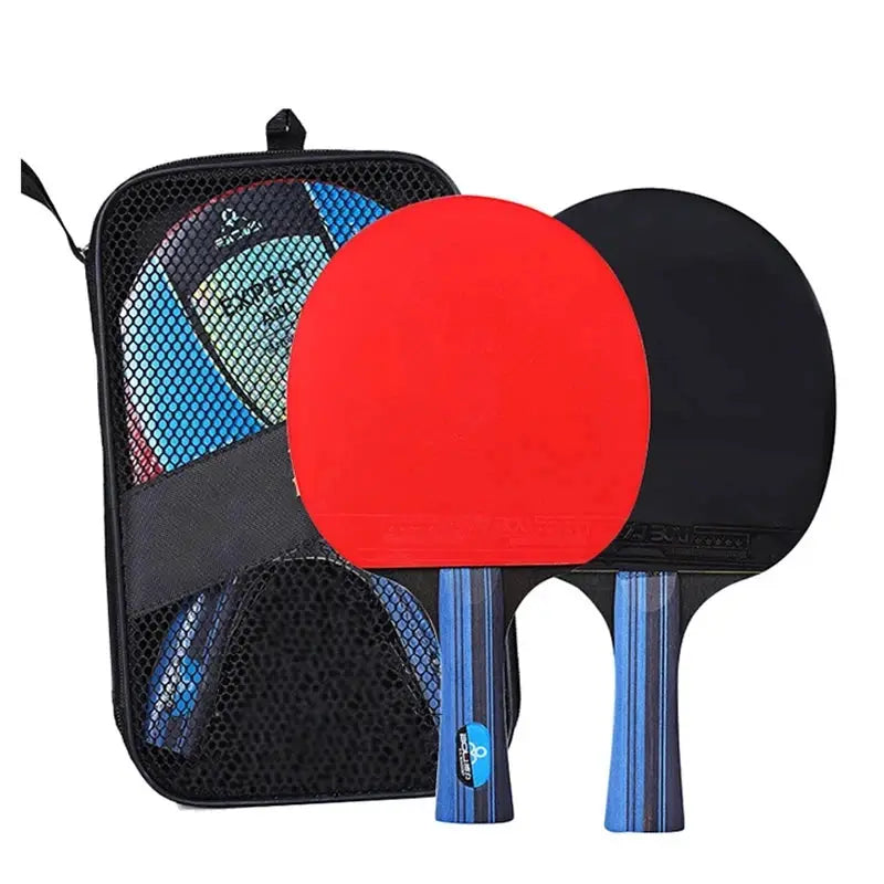 Professional Table Tennis Racket Set Two Piece Ping Pong Paddle With Pimples In Rubber And High Quality Blade And Bag